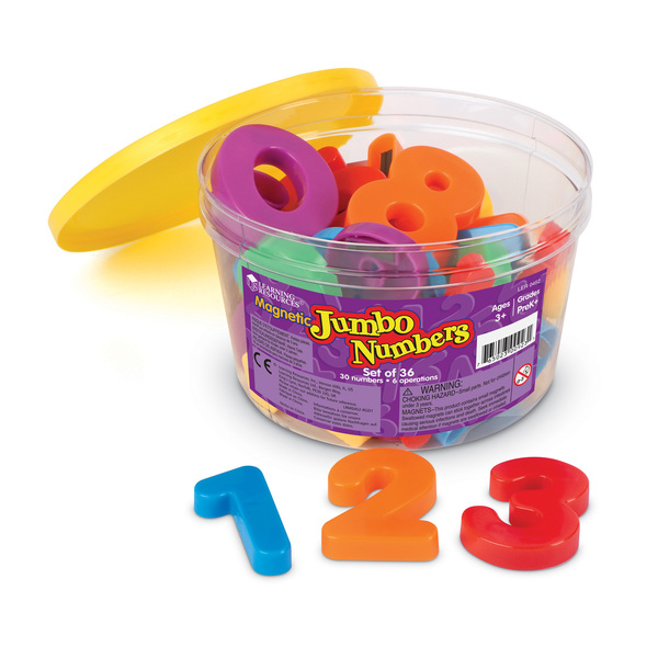 Learning Resources Jumbo Magnetic Letters and Numbers, Numbers/Operations 0452